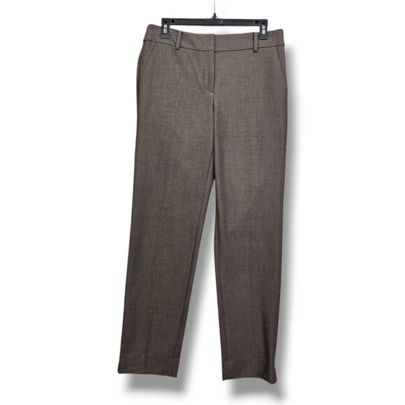 Talbots Hampshire Ankle Trouser Womens 4 Brown Mid Rise Pant - Picture 1 of 11